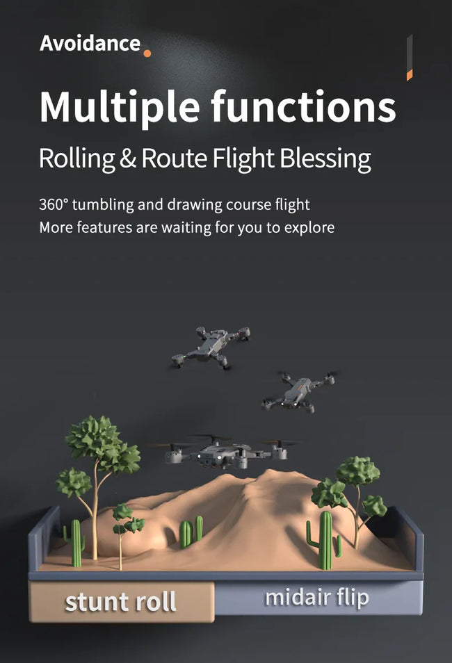 Zložljiv Dron s kamero + daljinec + aplikacija za upravljanje