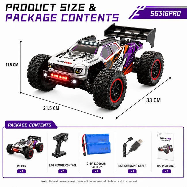 RC Terenski Avto 40 km/h – 4WD, Kovinski Pogon, LED Luči, 150 m** 🏎️💨