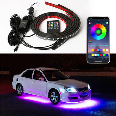 LED podvozna osvetlitev za avto RGB z aplikacijo ali daljincem – fotografija izdelka