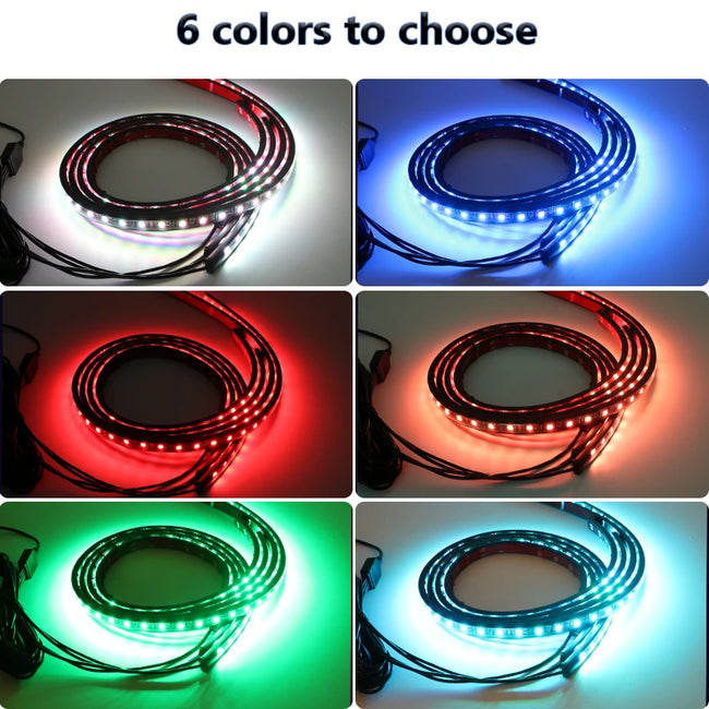LED podvozna osvetlitev za avto RGB z aplikacijo ali daljincem – fotografija izdelka