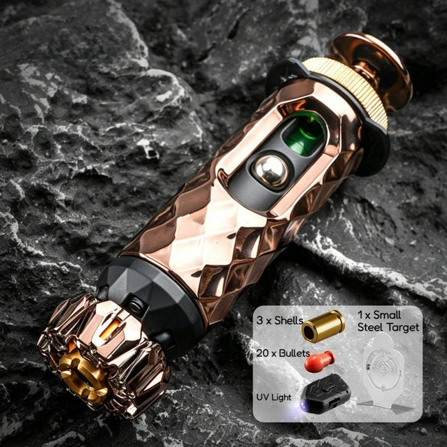 🔫 Kovinski Launcher Fidget Pistol Set – mehanska antistresna igrača
