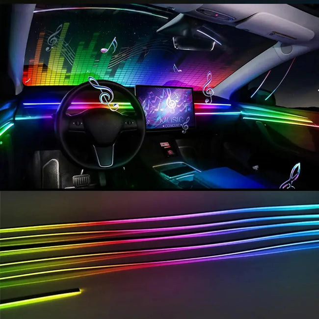 RGB LED ambientna osvetlitev za avto 2-v-1 ali 6-v-1 – fotografija izdelka
