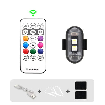 Brezžična LED opozorilna utripalka 1–6 kosov z USB polnjenjem – fotografija izdelka