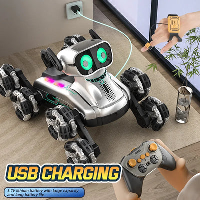 🤖 **RC robotski pes z upravljanjem z gestami in 8 kolesi** 🐶