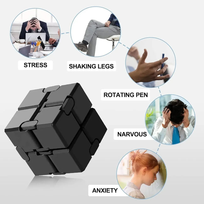 🧩 Alloy & Plastic Infinity Cube – antistresna fidget igrača