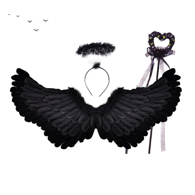 Črna angelska in demonska krila – angelski motiv