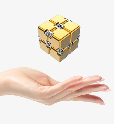 🔄 Kovinski Infinite Magic Cube – mehanska fidget igrača