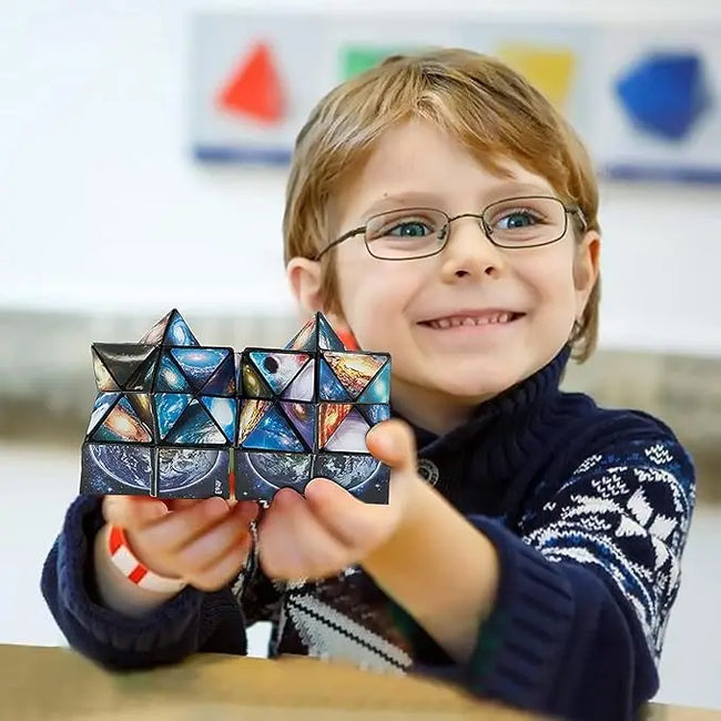 🌌 2-v-1 Star Sky Infinity Cube – fidget puzzle igrača