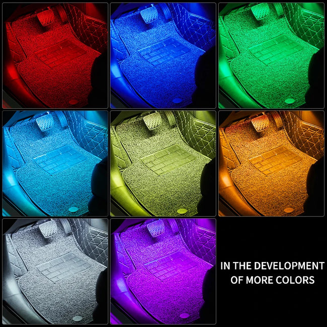 RGB LED ambientna osvetlitev notranjosti avta z aplikacijo – fotografija izdelka