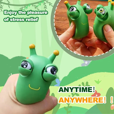 👀 Zeleni Squishy Toy črv – antistresna igračka