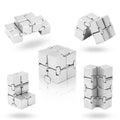 🧩 Alloy & Plastic Infinity Cube – antistresna fidget igrača