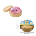 HOT Realistic Giant Dumpling Squeeze Toy with Bamboo Steamer Soft TPR Dough Ball Decompression Fidget Toy Creative Funny Gift