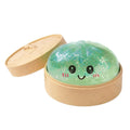 HOT Realistic Giant Dumpling Squeeze Toy with Bamboo Steamer Soft TPR Dough Ball Decompression Fidget Toy Creative Funny Gift
