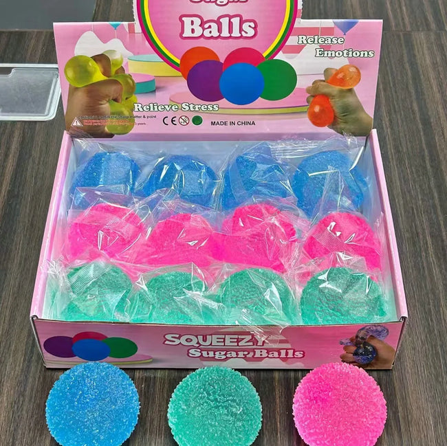 🧊 Modri Squishy Toy Mochi – prosojna antistresna igračka