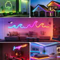 RGB LED neon trak 5–30 m z aplikacijo in daljincem – IP65, glasbena sinhronizacija, časovnik