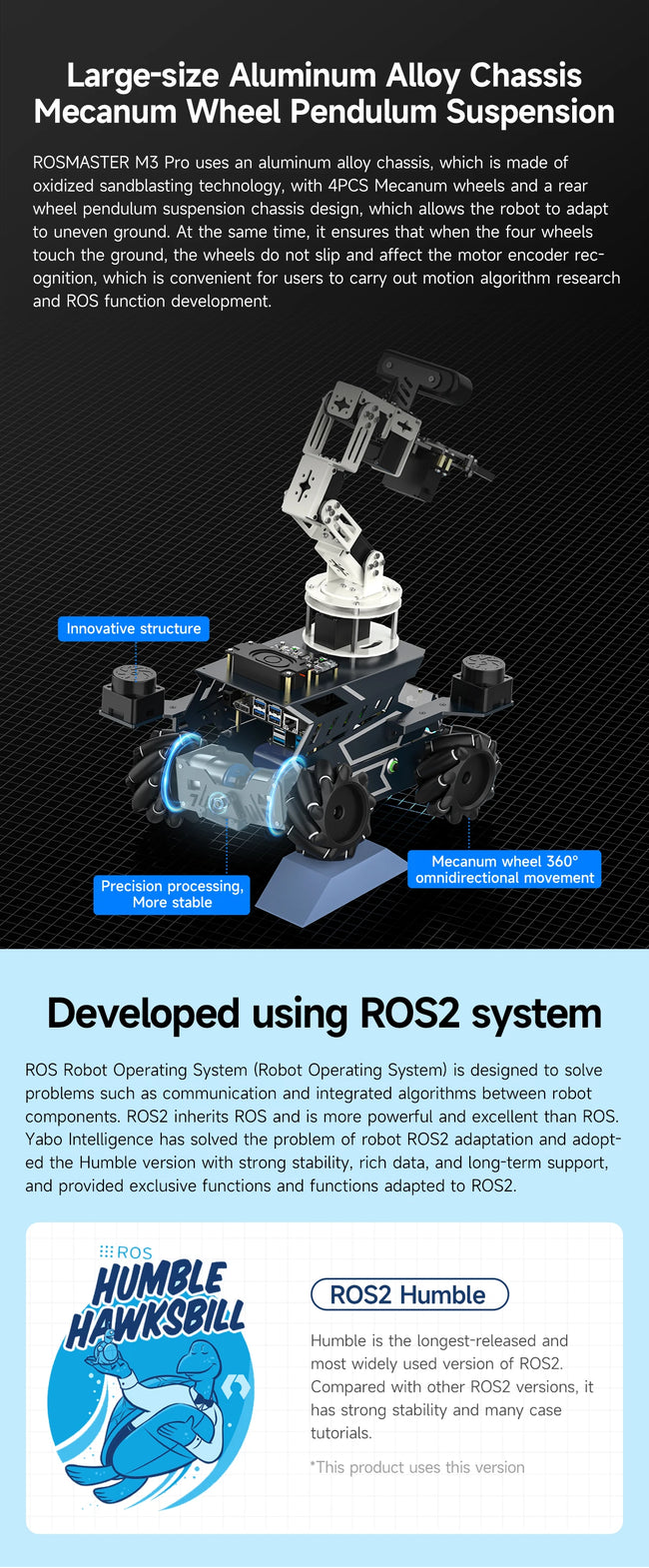 AI robotski avto Yahboom ROSMASTER M3 Pro – ROS2, LiDAR in robotska roka – slika 27