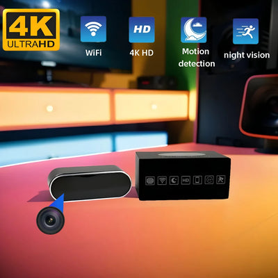 Mini WiFi ura-kamera 4K HD z infrardečim nočnim vidom