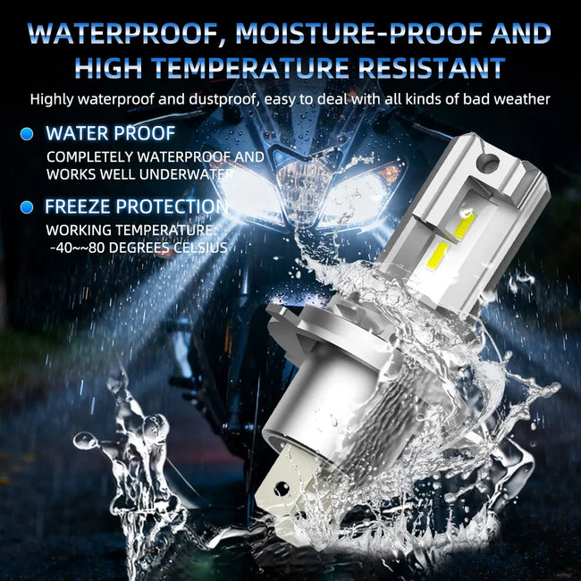 H4 LED žarnica za motor – kratke in dolge luči – fotografija izdelka