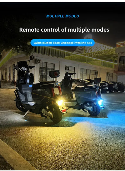 Brezžična LED opozorilna utripalka za avto in motor – fotografija izdelka