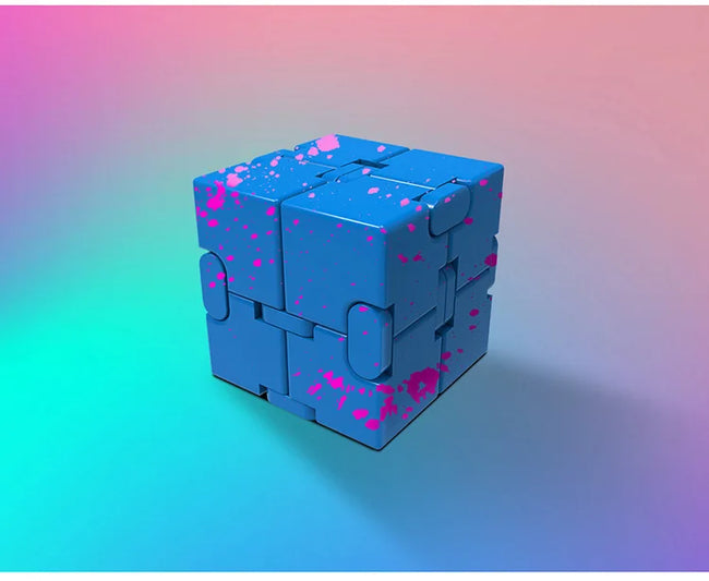 🔄 Kovinski Infinity Magic Cube – mehanska fidget igrača
