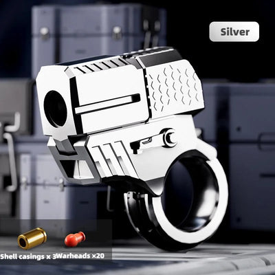 🔫 Kovinski Ratchet Finger Gun – mehanska antistresna igrača