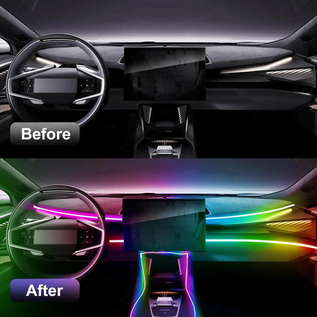 RGB LED ambientna osvetlitev za avto 2-v-1 ali 6-v-1 – fotografija izdelka