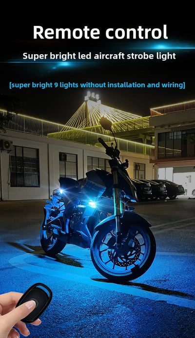 Brezžična LED opozorilna utripalka za avto in motor – fotografija izdelka