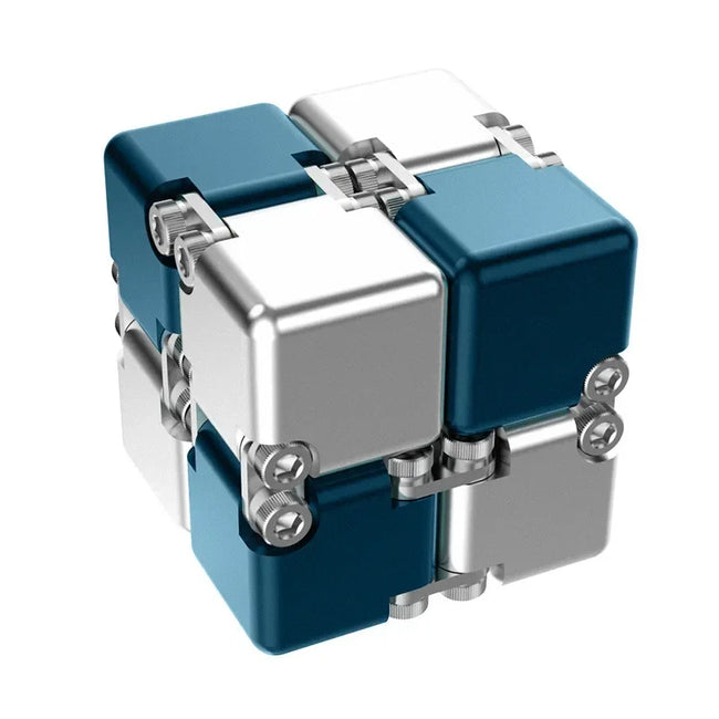 🔄 Kovinski Infinite Magic Cube – mehanska fidget igrača