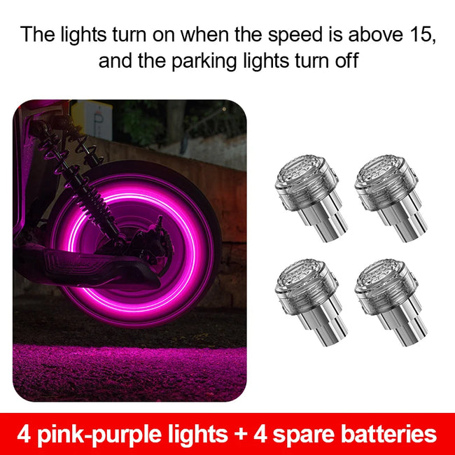 LED lučka za ventil pnevmatike – 7 barv – fotografija izdelka