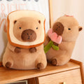 23CM Kawaii Anime Capybara Bread Plush Toy Creative Stuffed Animals Capybara Toast Doll Girl Birthday Toys Girlfriend Cute Gifts