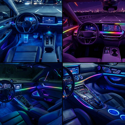 RGB LED ambientna osvetlitev za avto 2-v-1 ali 6-v-1 – fotografija izdelka