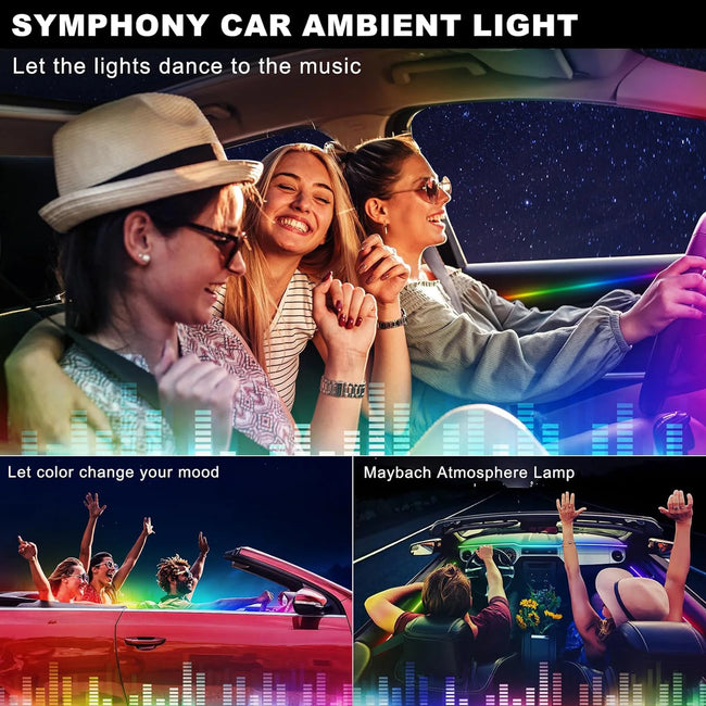 RGB LED ambientna osvetlitev za avto 2-v-1 ali 6-v-1 – fotografija izdelka