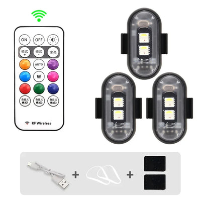 Brezžična LED opozorilna utripalka 1–6 kosov z USB polnjenjem – fotografija izdelka