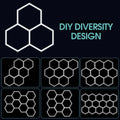 Aiopp Hexagon Honeycomb LED stropna luč za garažo – DIY sestavljanje, visok CRI, brez utripanja