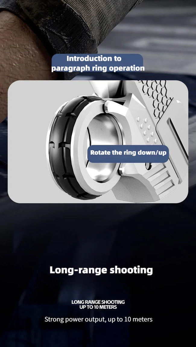 🔫 Kovinski Ratchet Finger Gun – mehanska antistresna igrača