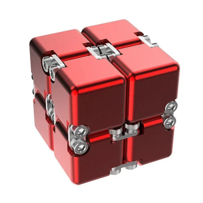 🔄 Kovinski Infinite Magic Cube – mehanska fidget igrača