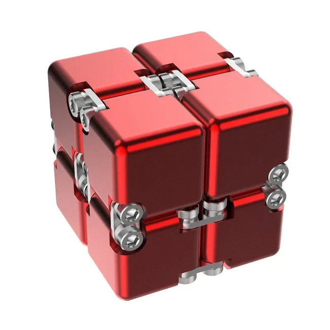🔄 Kovinski Infinite Magic Cube – mehanska fidget igrača