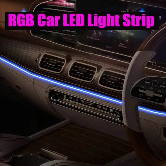 RGB LED svetlobni trak za avto 1–5 m z aplikacijo – fotografija izdelka