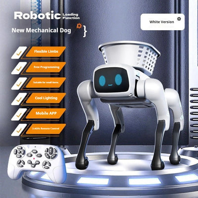 🤖 AI robotski pes z daljinskim upravljanjem in nosilno košarico