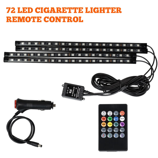 RGB LED ambientna osvetlitev za avto 36/48/72 LED – fotografija izdelka
