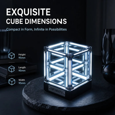 💡 Hypercube LED Namizna Svetilka – 3D infinity efekt