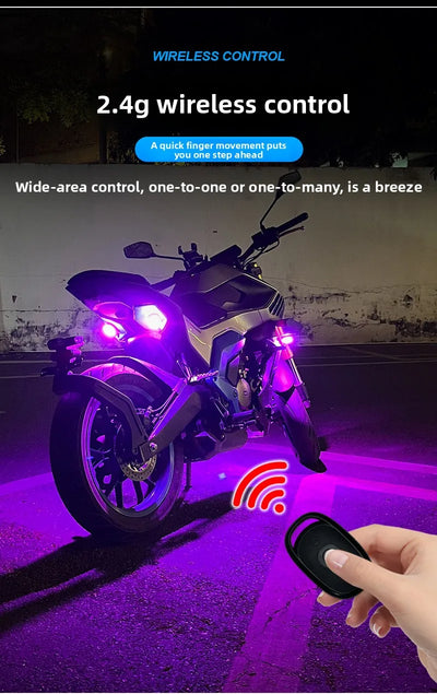 Brezžična LED opozorilna utripalka za avto in motor – fotografija izdelka