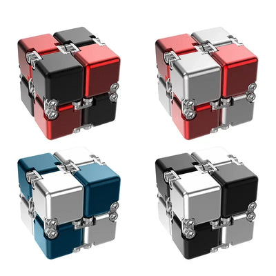 🔄 Kovinski Infinite Magic Cube – mehanska fidget igrača