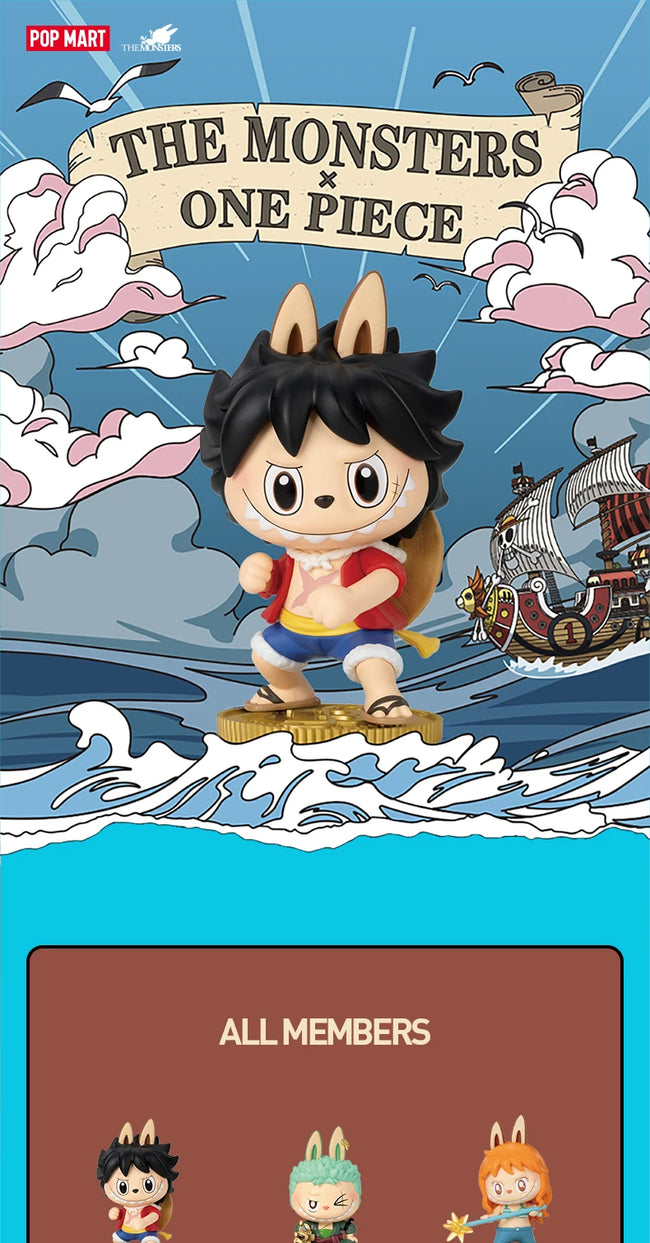 🏴‍☠️ POP MART LABUBU x One Piece – Mystery Box figurica 🎁