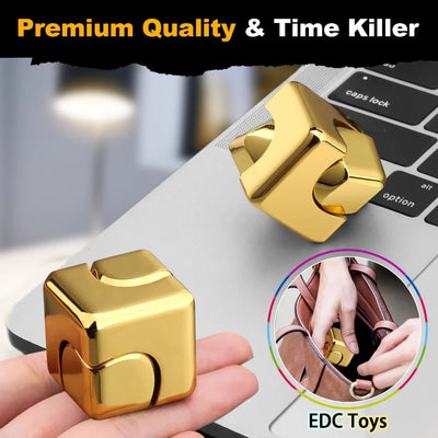 ⚙️ Kovinski Cube Spinner – 3D EDC Fidget igrača