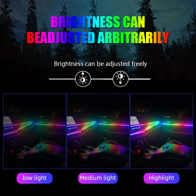 RGB LED ambientna osvetlitev za avto 2-v-1 ali 6-v-1 – fotografija izdelka