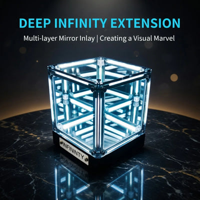 💡 Hypercube LED Namizna Svetilka – 3D infinity efekt