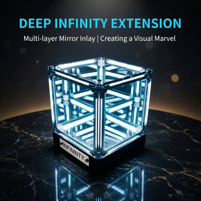 💡 Hypercube LED Namizna Svetilka – 3D infinity efekt
