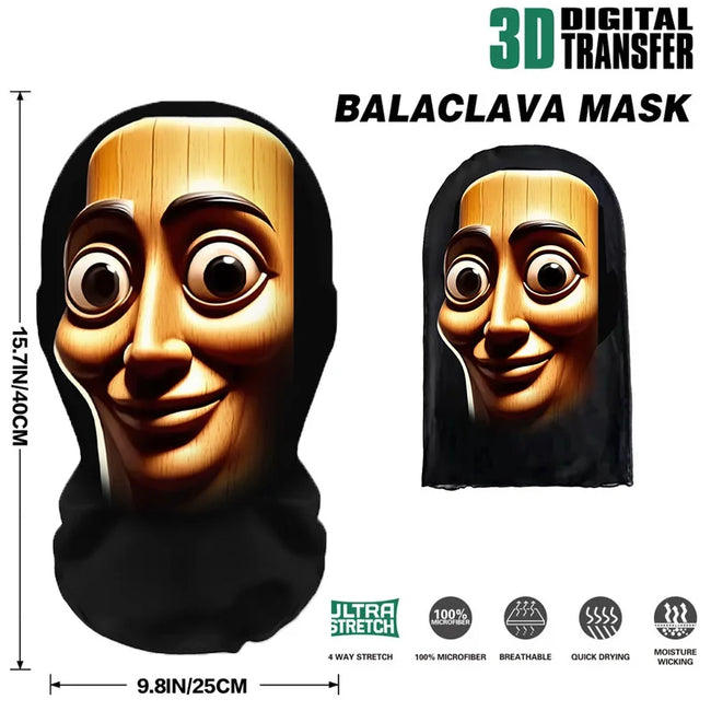 3D tiskana mrežasta maska TungTungTung Sahur – detajl vzorca