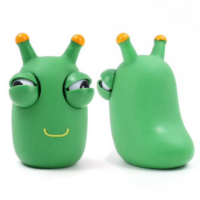 👀 Zeleni Squishy Toy črv – antistresna igračka
